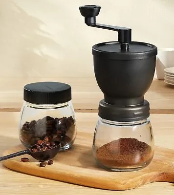 Ceramic Burr Mini Hand Coffee Grinder Kitchen Manual Bean Stainless Steel UK • £9.99