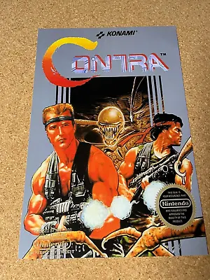 Contra Original NES Nintendo Video Game Art Poster 12 X18  • $7.99