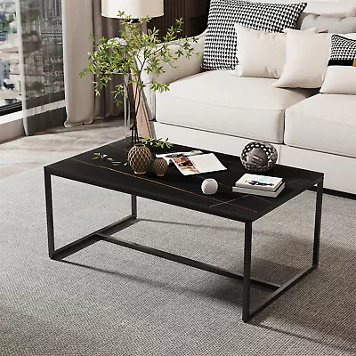 Large Marble Coffee Table Tea Cocktail Center Table Storage Shelf W Thicken Legs • $99.92