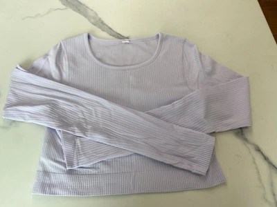 $20.80 • Buy Lululemon Ebb To Street Long-sleeve, Size 12 AUS / 8 CAN, Lilac, New