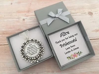 £6.99 • Buy Personalised Old Thank You Bridesmaid Flower Girl Gift - Bridal Bouquet Charm