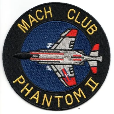 4   Navy F-4 Phantom Ii Mach Club Round Military Embroidered Jacket Patch • $36.99