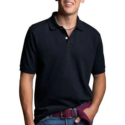 Men's Polo Shirt Golf Sports Plain Casual New Cotton Jersey T Shirt Short Sleeve • $10.99