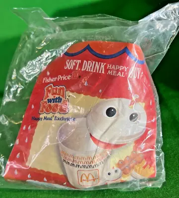 1988 Mcdonald's Fisher-price Fun With Food Soft Drink Happy Meal Guys Toy/nip! • $18.99