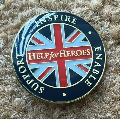 Help For Heroes Charity Union Jack Pin Badge Support Inspire Enable New In Bag • £2.75