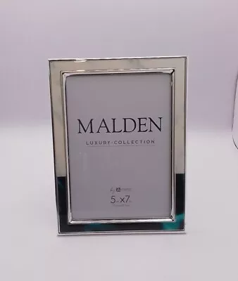 Malden Green Blue White Marble Silver Design 5 X 7  Tabletop Picture Frame • $17.10