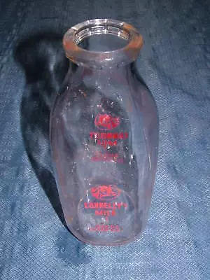  Vintage 1950 Connellys Cow 1 Quart Milk Bottle • $34.99