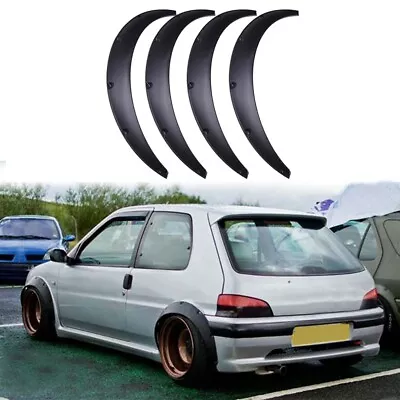 4PC 3.5  Fender Flares Wheel Arches Extra Wide Body Kit For Peugeot 206 207 208 • $74.11