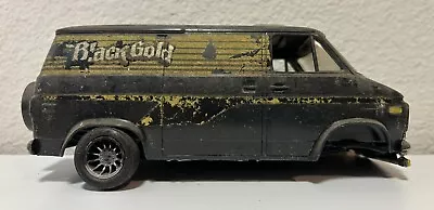 Vintage 1970’s Chevy Van Black Gold Plastic Model Junk Yard Junker Parts Car • $17