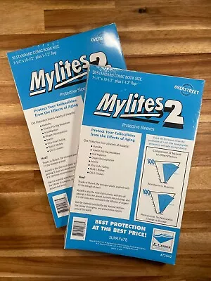 $38 • Buy 100 (2x50) E. Gerber Mylites 2 Comic Book Bags Standard 7-1/4 X 10-1/2 (725M2)