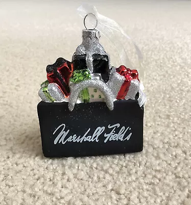 Marshall Field's Shopping Bag Clock Christmas Ornament Presents Gifts Fields • $46.99