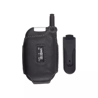 Black Swivel Clip Leather Case For Motorola W315 • $8.49