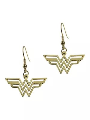 Superhero Super Hero DC Wonder Woman WW Logo Charm Dangle Earrings W/Gift Box • $10.97