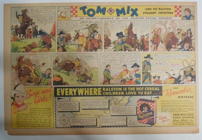 $25 • Buy Ralston Cereal Ad: Tom Mix  Tom Mix Radio Show  1935 Size:11 X 15 Inches