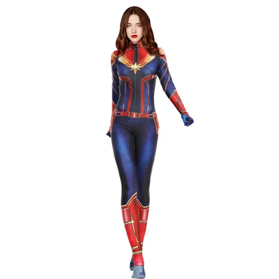 £16.07 • Buy Captain Marvel Women Captain Hero Suit Cosplay Bodysuit Jumpsuit Party Costume