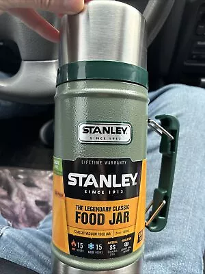 NEW Stanley Classic Food Jar 24oz Vacuum Thermos Camping Cookware Green HOT COLD • $32.99