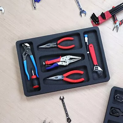 Tool Drawer Organizer 15x10 Small Pliers Holder Insert Black Foam Tray • $21.98