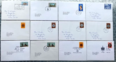 £0.99 • Buy Collection Of 12 Rare GUERNSEY First Day Cover Letters 1977-80