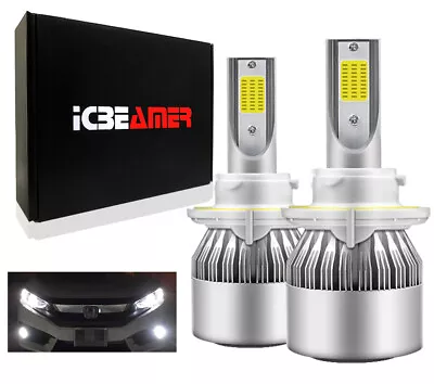 H13 9008 COB Canbus LED 6000K White No Error Factory Swap Halogen Light Bulb B21 • $11.99
