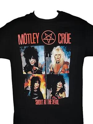 MOTLEY CRUE - SHOUT AT THE DEVIL - NEW Band Merch Black T-shirt • $19.99