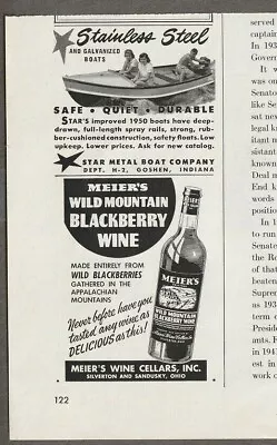 1950 MEIER'S WINE Magazine AD~DEL MAR CA. Turf & Surf HOTEL~Cottages/HERSHEY PA • $9.98