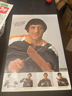 Vintage Phil Esposito Stanley Tools Promo Poster Rare 36 X 24 Boston Bruins • $143.99