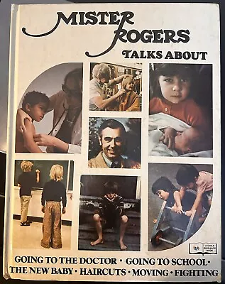 1974 Mister Rogers Talks About Doctor/School/New Baby/Haircuts.. 12”x9” Book • $8