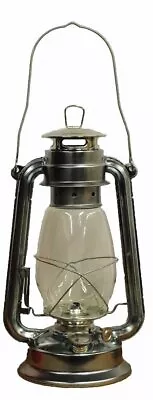 Hurricane Kerosene Oil Lantern Emergency Hanging Light Lamp - Silver 12 Inches • $22.95