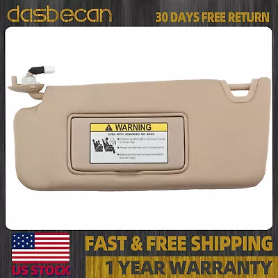 Beige Left Driver Side Sun Visor W/Lights Mirror For Honda Accord 2008-2012 • $27.99