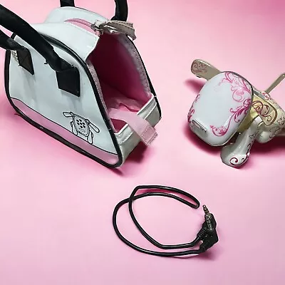 Hasbro Sega IDog Amp'd Robot Dog White Pink Butterflies Bag WORKING Discolored • $64.99