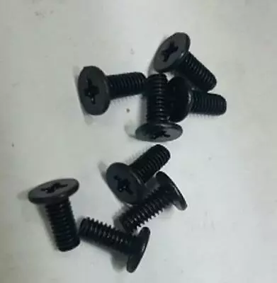 £1.99 • Buy 8x M2.5 X 6mm Flat Wafer Head Machine Screws Black Zinc Laptop Cruciform M2.5X6L