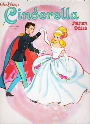 $16.95 • Buy Vintage Uncut Original Size 1965 Cinderella Paper Dolls~#1 Reproduction~pretty