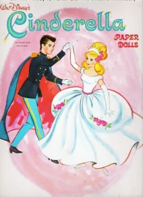 $16.95 • Buy Vintage Uncut Original Size 1965 Cinderella Paper Dolls~#1 Reproduction~pretty