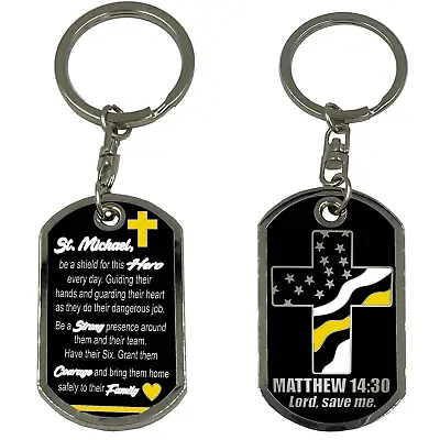 GL6-007 911 Emergency Police Dispatcher Thin Yellow Line Prayer Saint Michael Co • $12.99