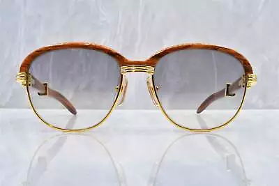 $4499.99 • Buy Cartier Louis Malmaison Vintage Sunglasses C Decor New 54/17 Grey Gradient