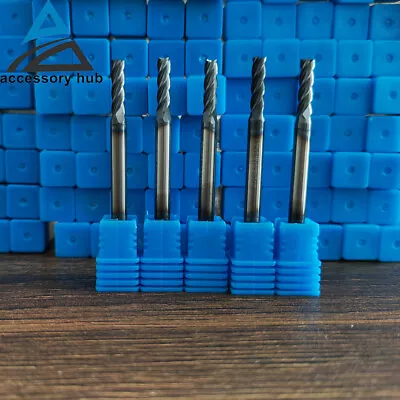 5Pcs 4 Flute 5/32 X3/16 X9/16 X2-1/2  Double End Carbide End Mills TiALN Coated • $39.29