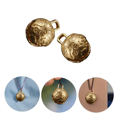 2pcs Miniature Ornaments Brass Decor Pet Bell Jingle Bell Charms Garden Bells • £7.27