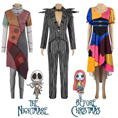 The Nightmare Before Christmas Sally Cosplay Costume Belle Jack Skellington Dres • $21.84