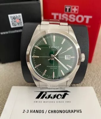 TISSOT Powermatic 80 Gentleman Automatic 40mm Green Dial Bracelet Men's Watch • £239