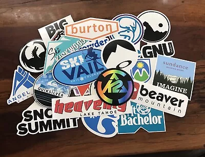 $15 • Buy Ski Snowboard Sticker Pack / Lot - Vail Heavenly Burton Oakley Jackson Hole K2