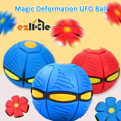 Pet Toy Flying Saucer Ball LED Light Magic Deformation Dog Outdoor Sport Ball • $12.39