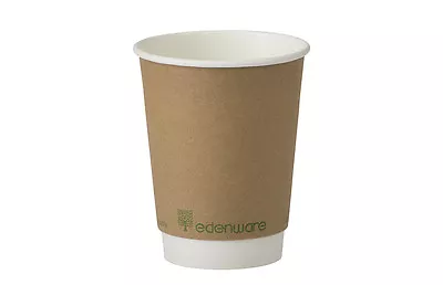 Disposable Coffee Cups Eco Paper Compostable Bio Degradable Double Wall 8oz 12oz • £278.40