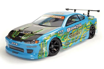 FTX 1:10 Banzai S15 Nissan Silvia Style 4WD RTR RC Nitro Street Drift Car - Blue • £204.42