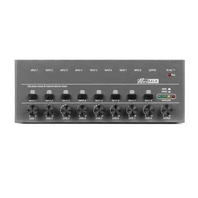 Ultra-Compact Mixer Karaok 8 Channel Professional Stereo Sound Mixer • £33.68