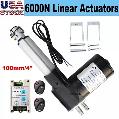 Electric 6000N 4  12V Linear Actuator W/ Motor Controller For Auto Door Lifting • $71.99