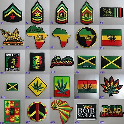 Rasta Iron On / Sew On Cloth Patch Badge Appliqué Hot Fix Jah Reggae Dub Jamaica • £2.86