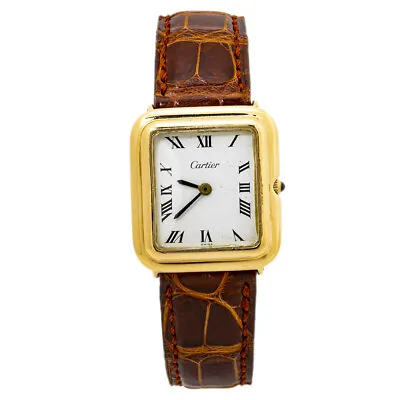 Cartier Tank Vintage Stepped Case 18K Yellow Gold Unisex Watch 26x28mm • $5495