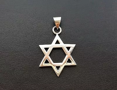 Sterling Silver 925 Star Of David Magen Necklace Pendant Mens Jewelry Charm New • $26