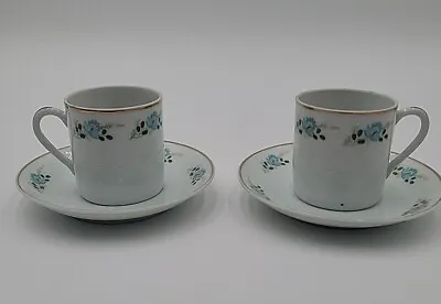 Vintage Miniature Tea Cup & Saucer Set Rare Mini Expresso Made In China Set Of 2 • $20