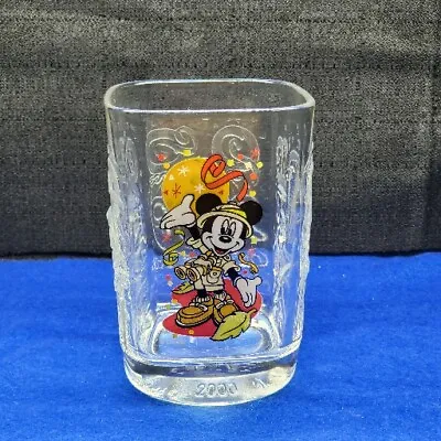 Disney World 2000 Mickey Mouse Glass Cup McDonalds Celebration • $5.52